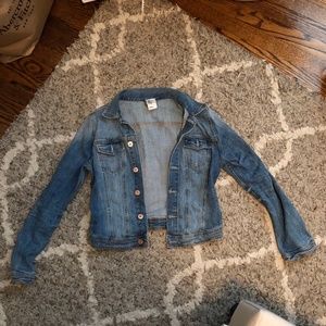 H&M Jean Jacket Cropped Medium Wash